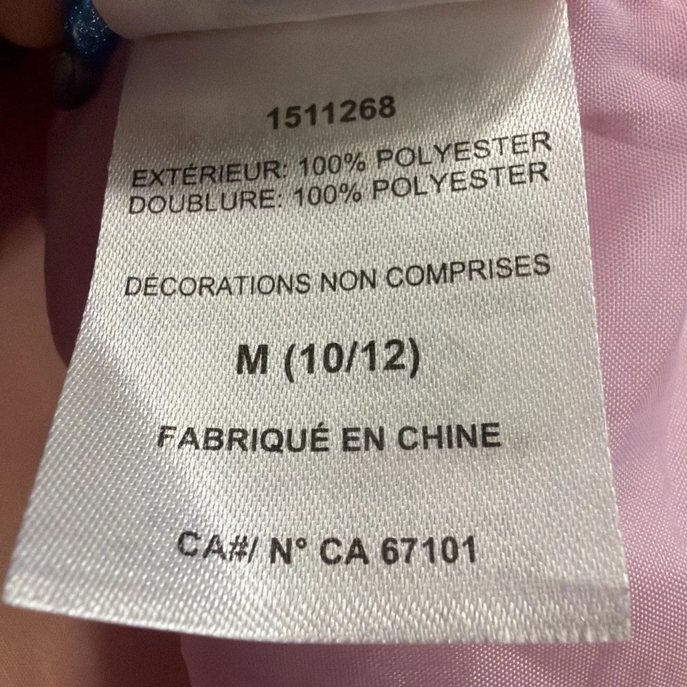 Eddie Bauer Kids M 10/12 Pink Blue Hooded Rain Jacket Windbreaker Girls